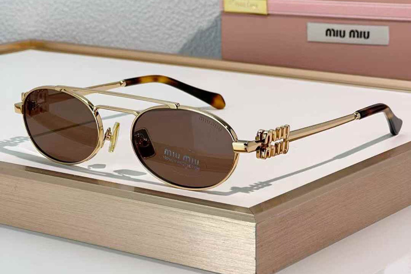 MU54ZS Sunglasses Gold Brown