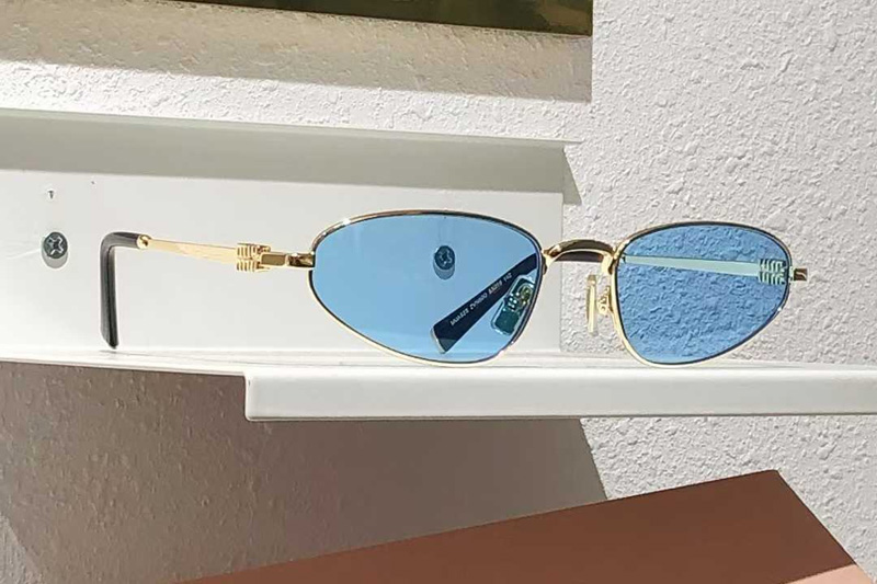 MUA52S Sunglasses Gold Blue