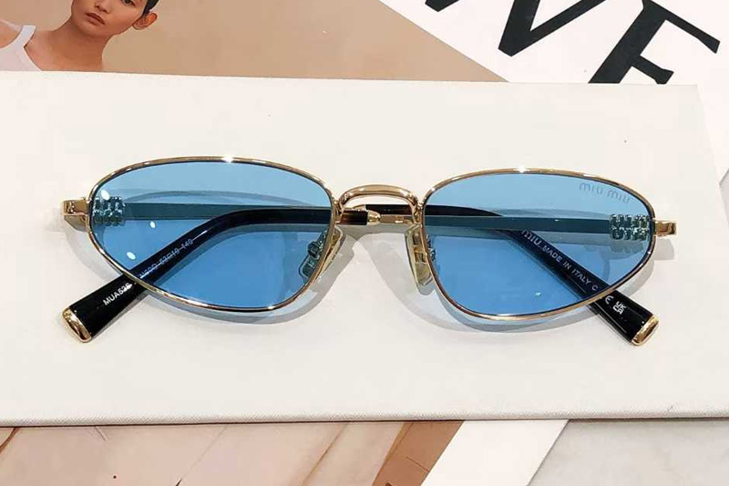 MUA52S Sunglasses Gold Blue