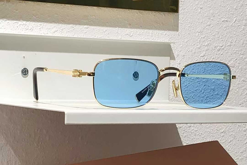 MUA53S Sunglasses Gold Blue