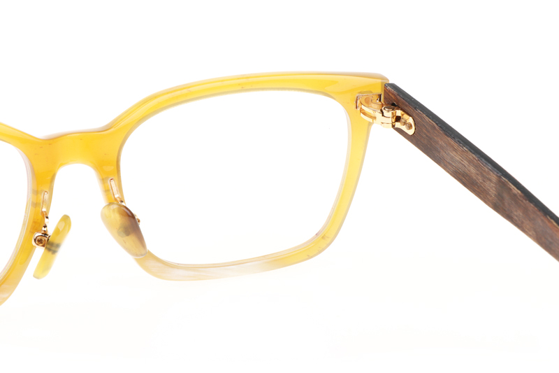 NJ2020 Eyeglasses Yellow Wood