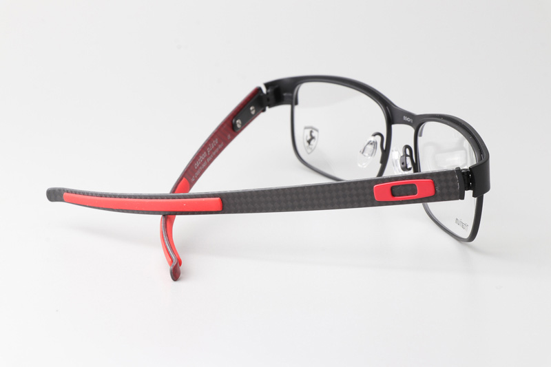 OX5079-0455 Carbon Plate Eyeglasses Black Ferrari Red