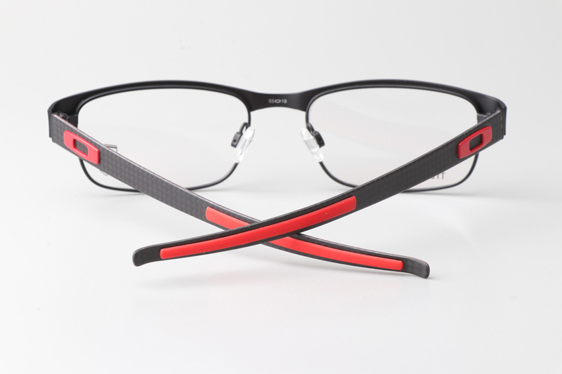 OX5079-0455 Carbon Plate Eyeglasses Black Ferrari Red