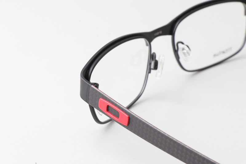 OX5079-0455 Carbon Plate Eyeglasses Black Ferrari Red