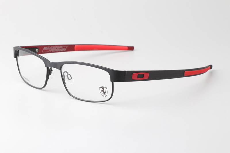 OX5079-0455 Carbon Plate Eyeglasses Black Ferrari Red