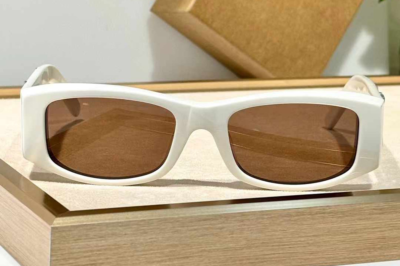 PERI001 Sunglasses White Brown