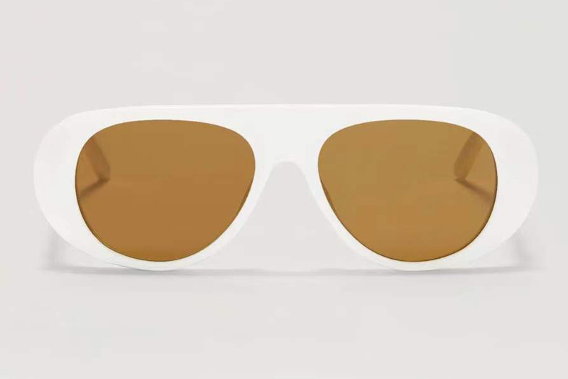 PERI011F Sunglasses White Yellow