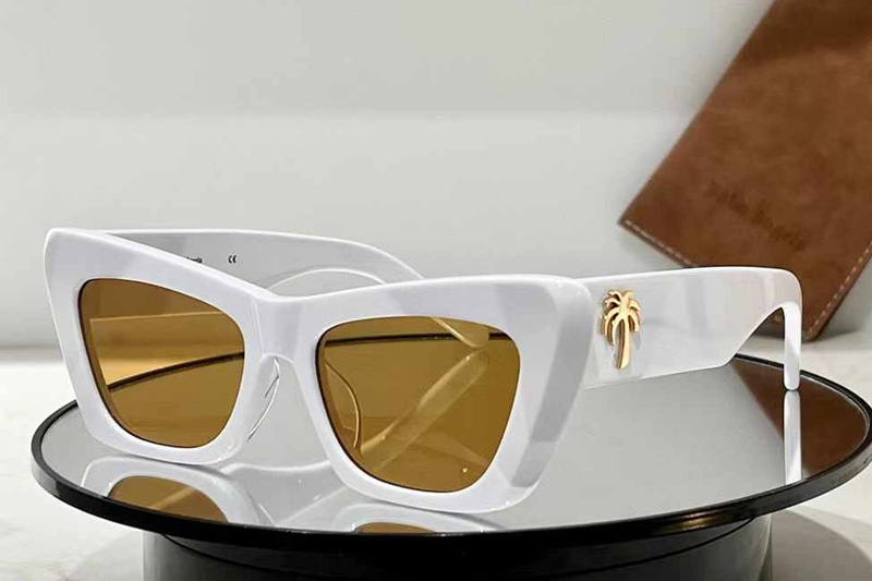 PERI012F Sunglasses White Yellow