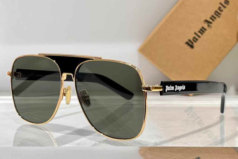 PERI014S Sunglasses Gold Green