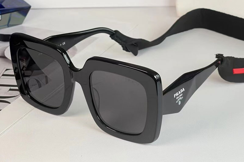PR26YS Sunglasses In Black Grey
