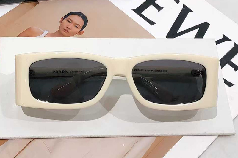 PRB03S Sunglasses White Gray