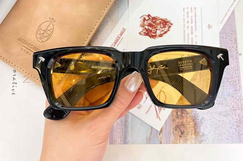 Quentin Sunglasses Black Yellow