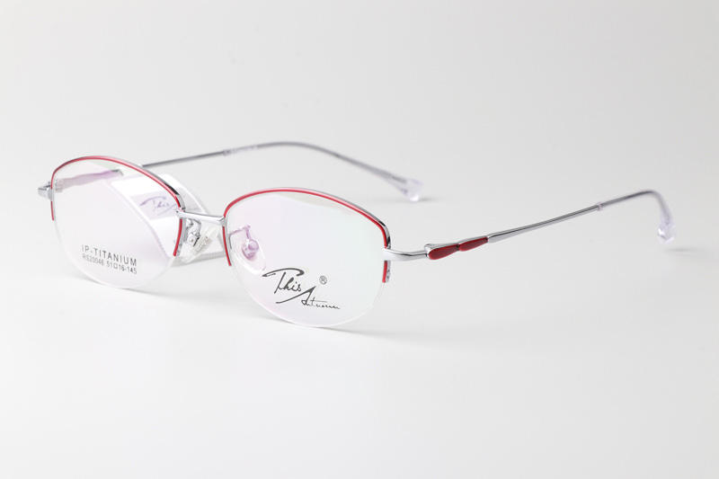 RS20046 Eyeglasses Red Silver