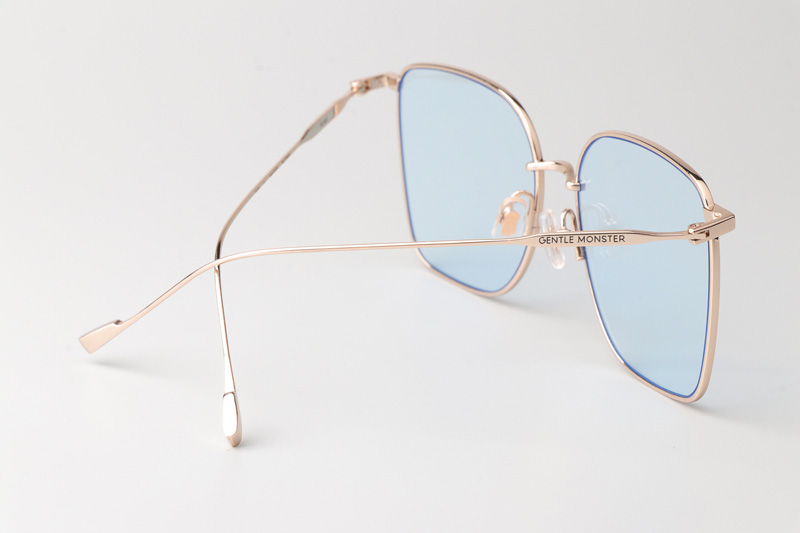 Reme Sunglasses Gold Light Blue