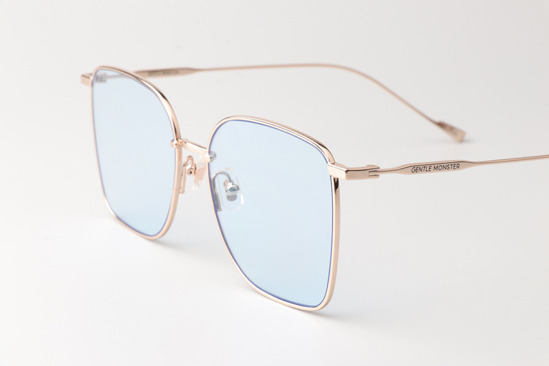 Reme Sunglasses Gold Light Blue