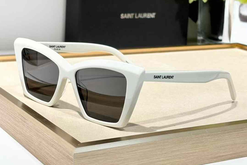 SL657 Sunglasses White Gray