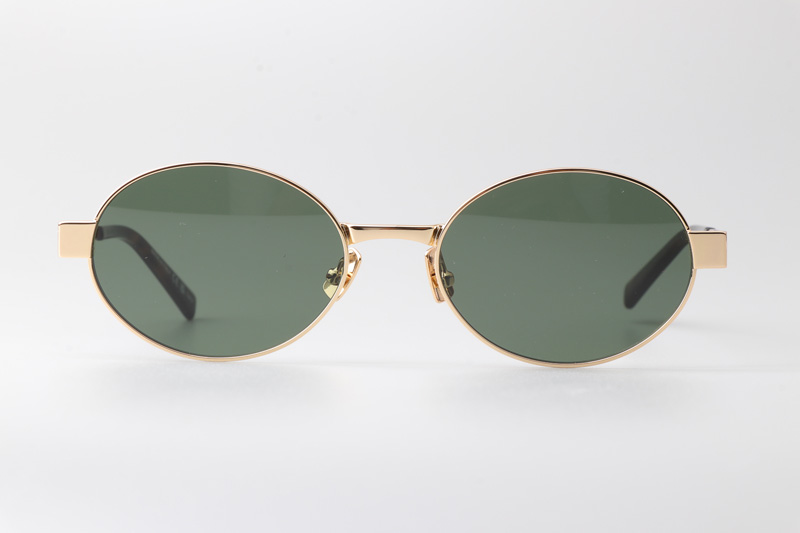 SL692 Sunglasses Gold Green