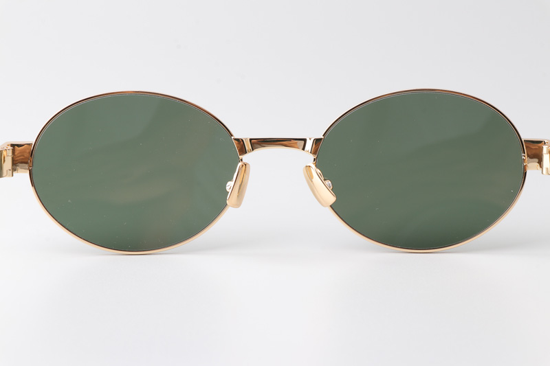 SL692 Sunglasses Gold Green