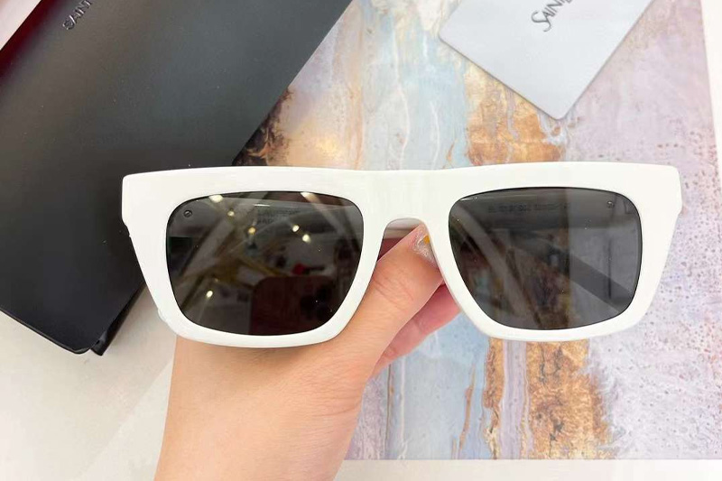 SLM131 Sunglasses White Gray