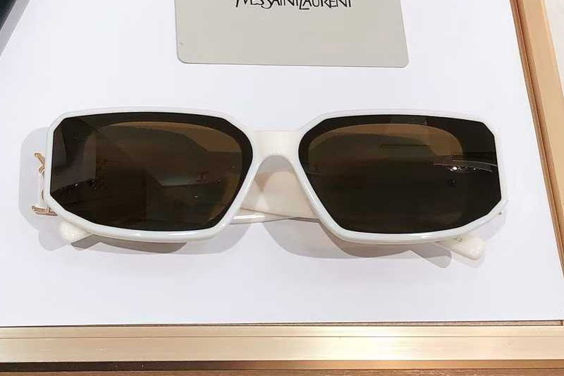 SLM96F Sunglasses White Brown