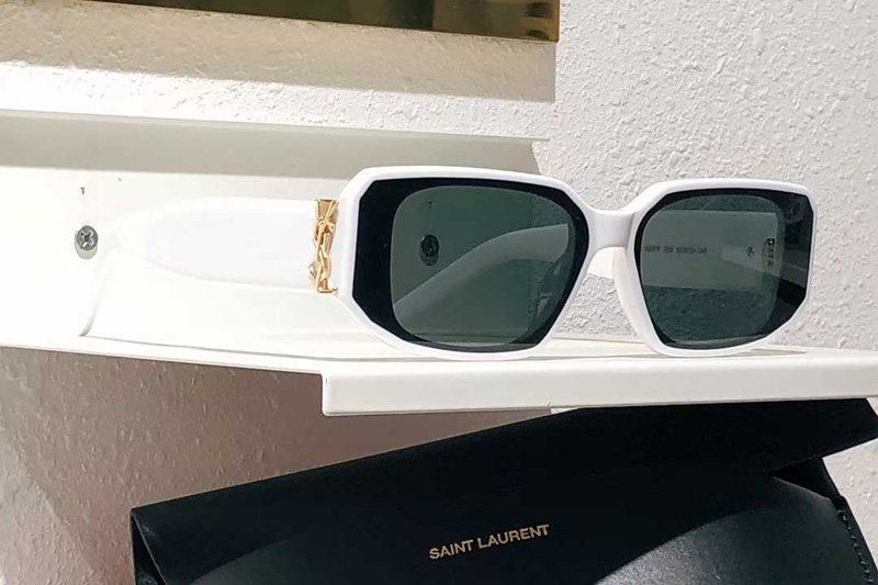 SLM96F Sunglasses White Gray