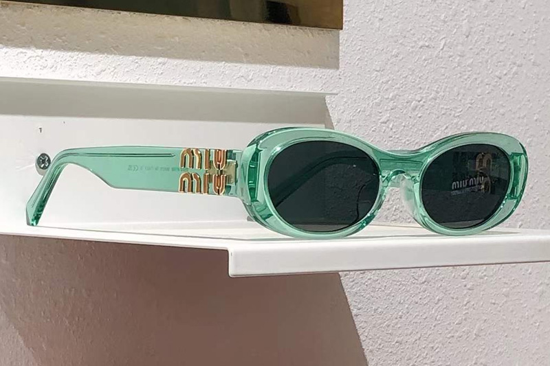 SMU06ZS Sunglasses Green Gray