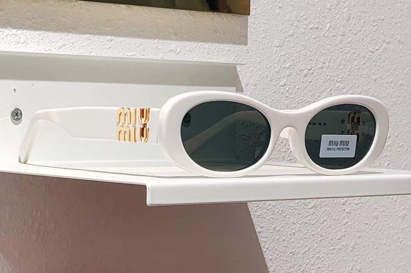 SMU06ZS Sunglasses White Gray