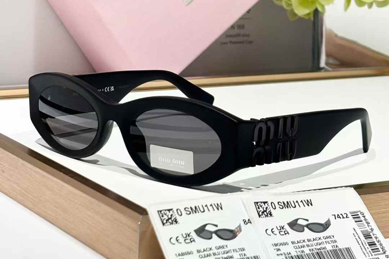 SMU11W Sunglasses Black Gray