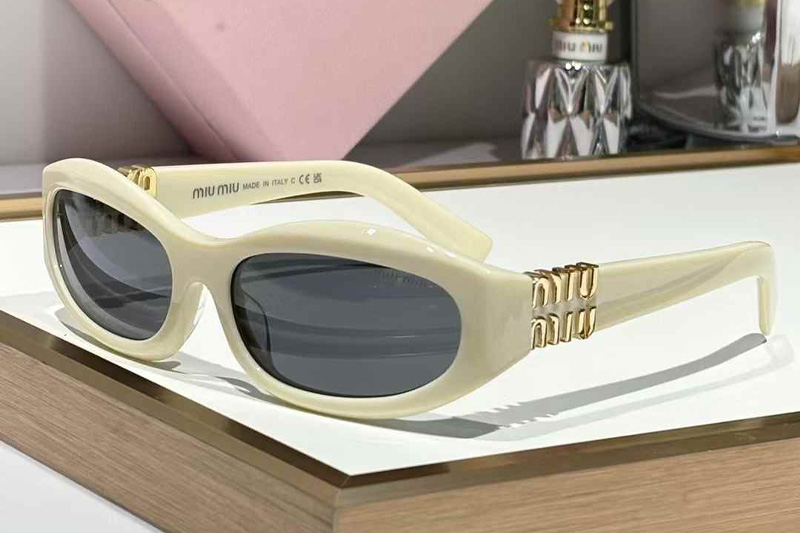 SMU14ZS Sunglasses White Gray