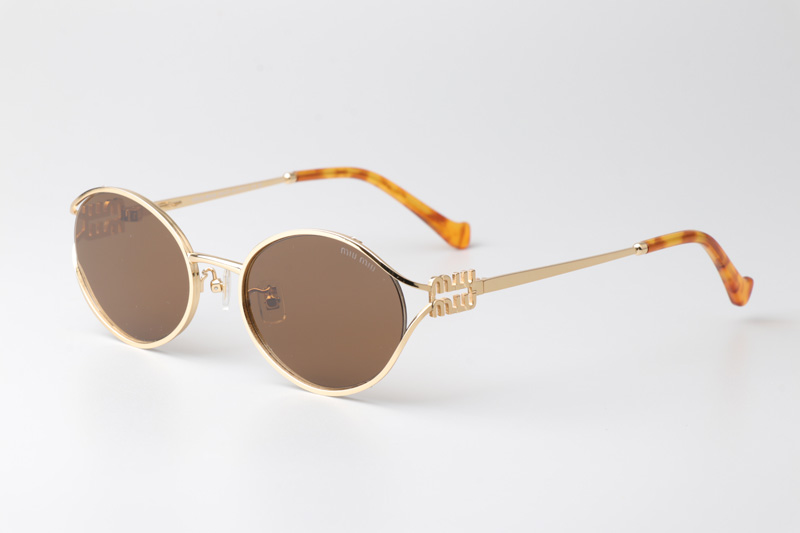 SMU52Y Sunglasses Gold Brown