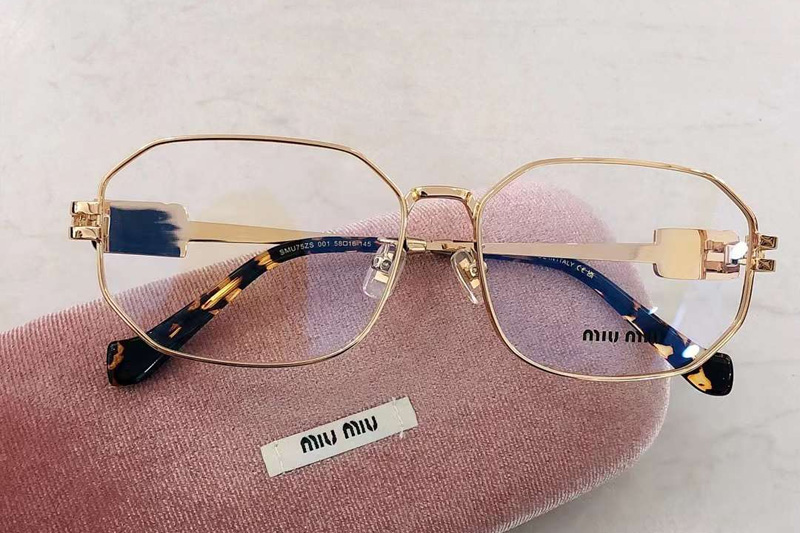 SMU75ZS Eyeglasses Gold Black