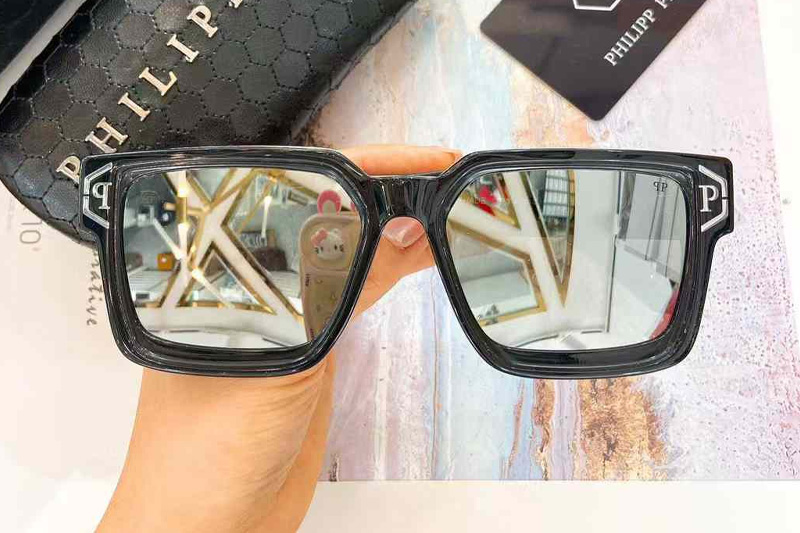 SPP005 Sunglasses Black Silver