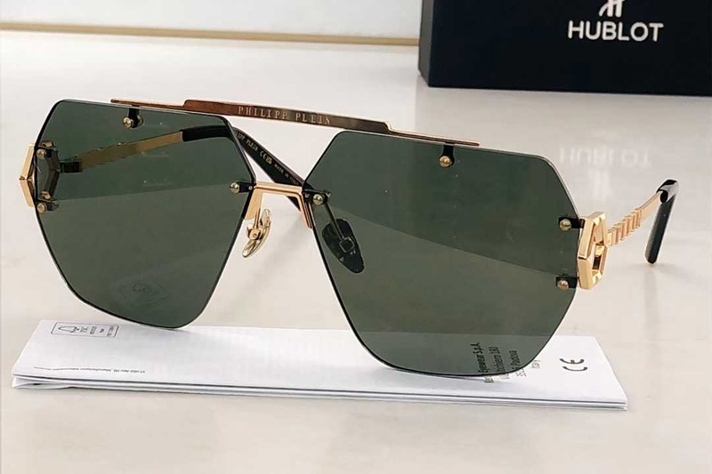 SPP111 Sunglasses Gold Green