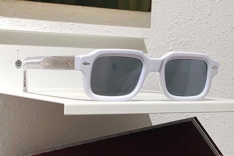 Sandro Sunglasses White Silver