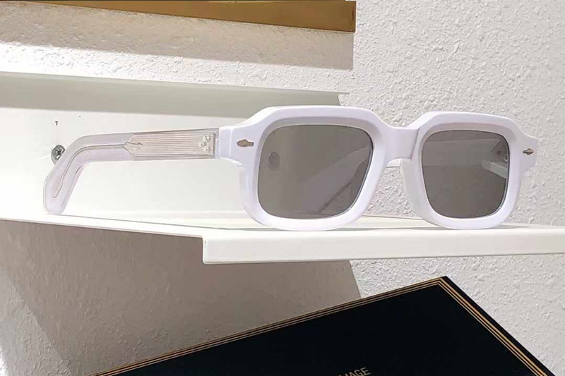 Sandroi Sunglasses White Silver