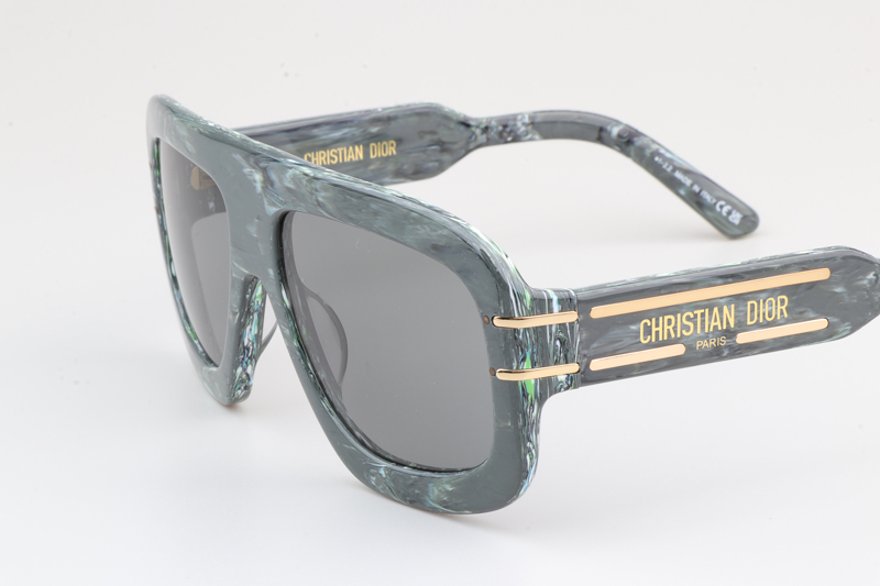 Signature M1U Sunglasses Green Silver