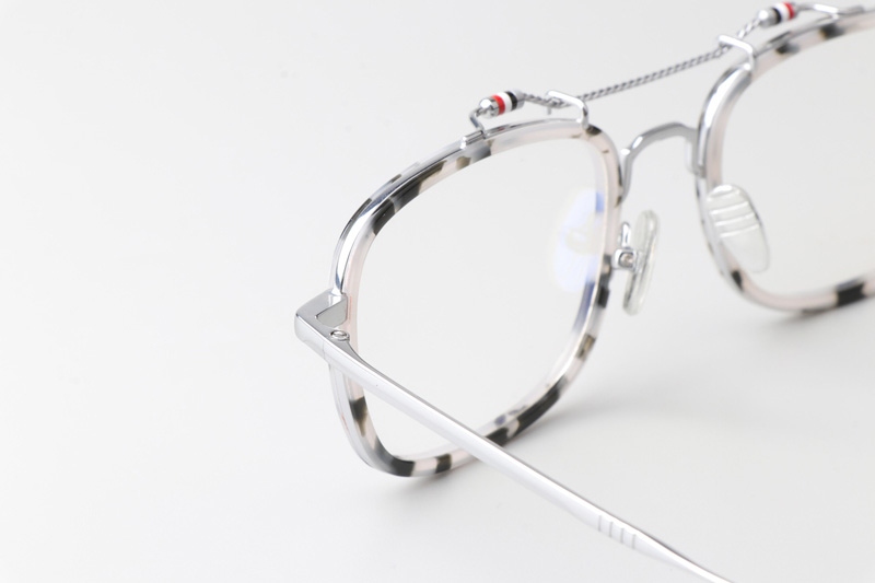 TBS816 Eyeglasses Gray Tortoise Silver