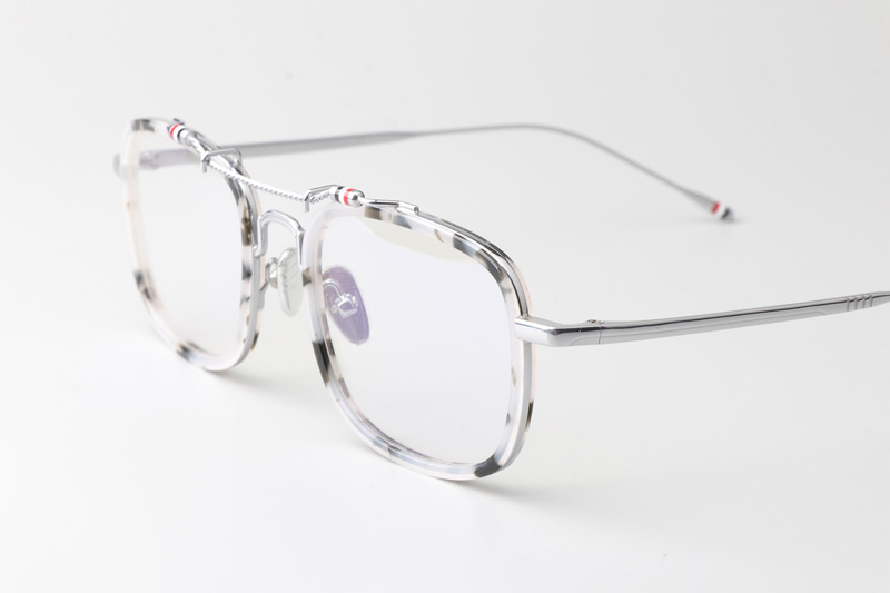 TBS816 Eyeglasses Gray Tortoise Silver