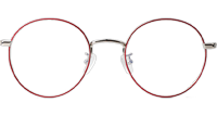 TC1003 Eyeglasses Red Silver