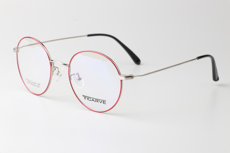 TC1003 Eyeglasses Red Silver