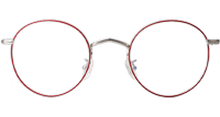 TC1005 Eyeglasses Red Silver
