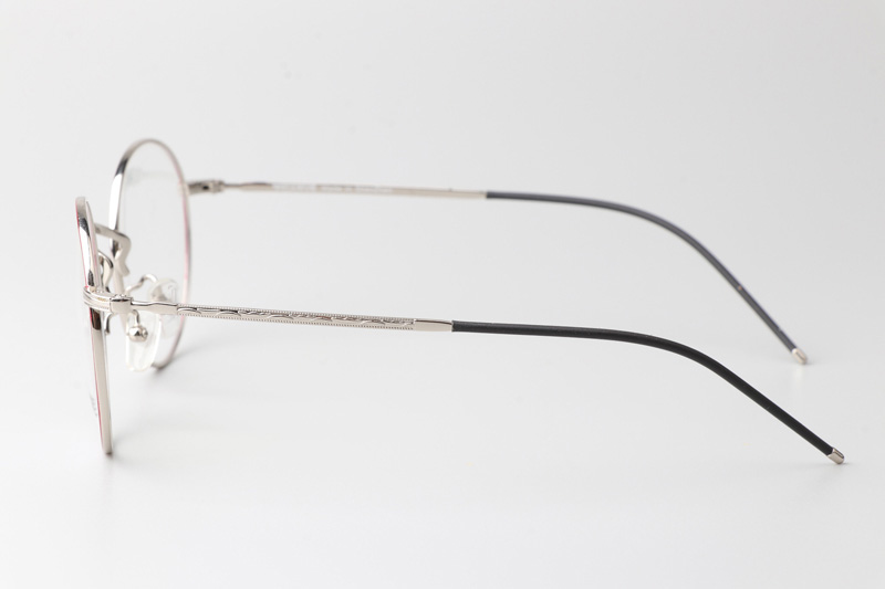 TC1005 Eyeglasses Red Silver