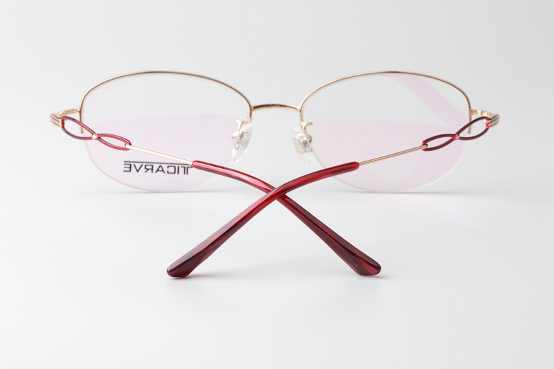 TC80106 Eyeglasses Red Gold