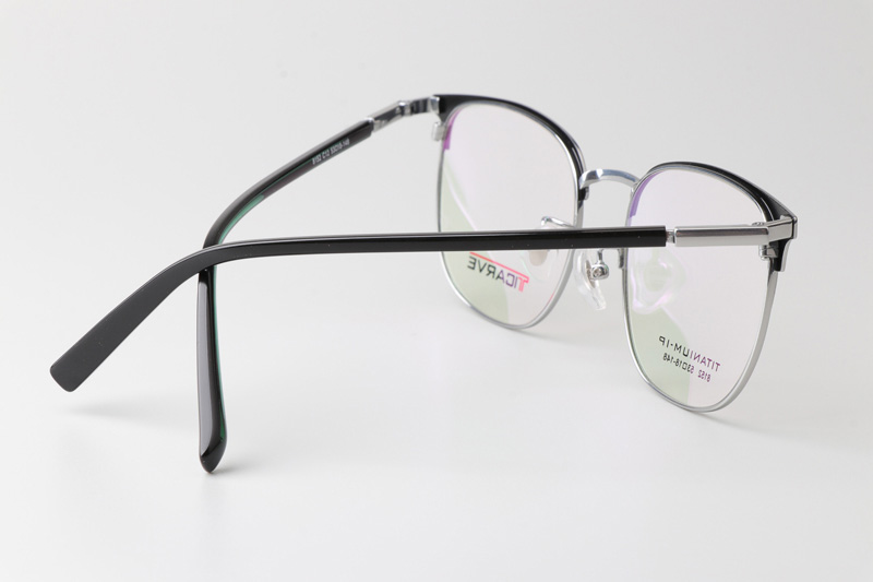 TC8152 Eyeglasses Black Silver