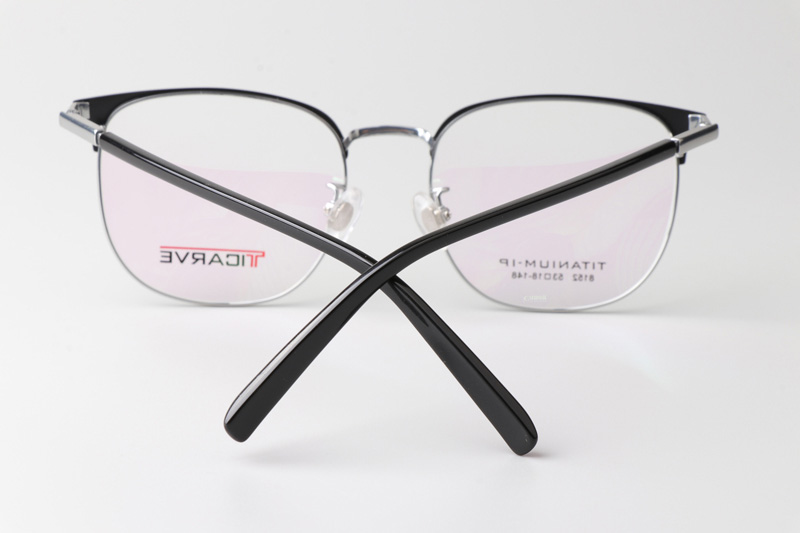 TC8152 Eyeglasses Black Silver