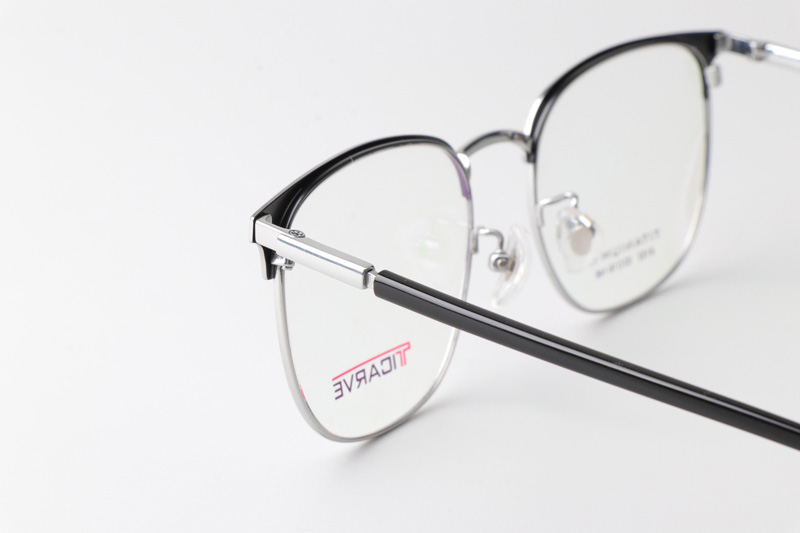 TC8152 Eyeglasses Black Silver