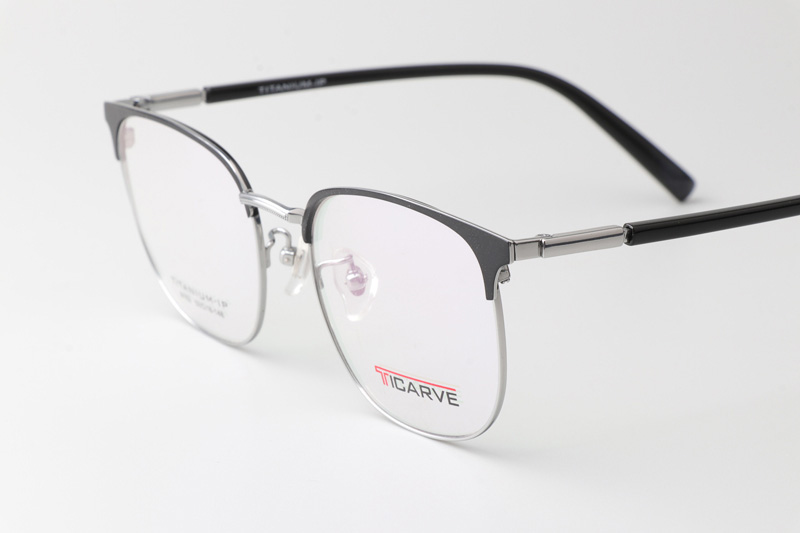 TC8152 Eyeglasses Black Silver