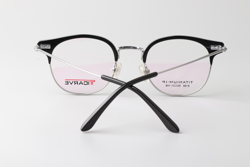 TC8158 Eyeglasses Black Silver