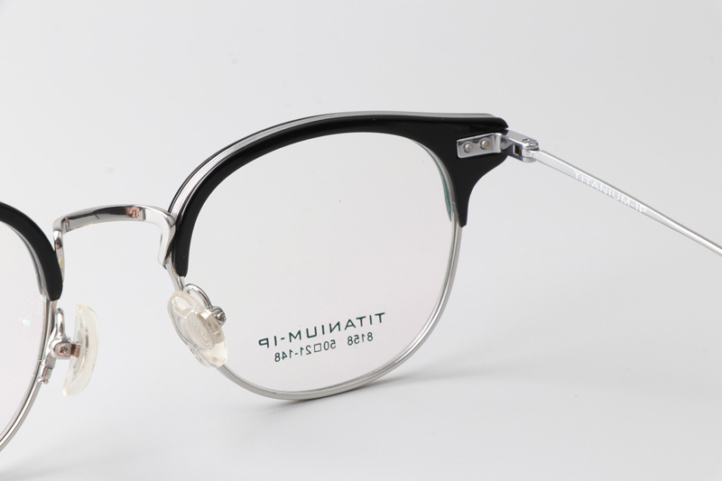 TC8158 Eyeglasses Black Silver