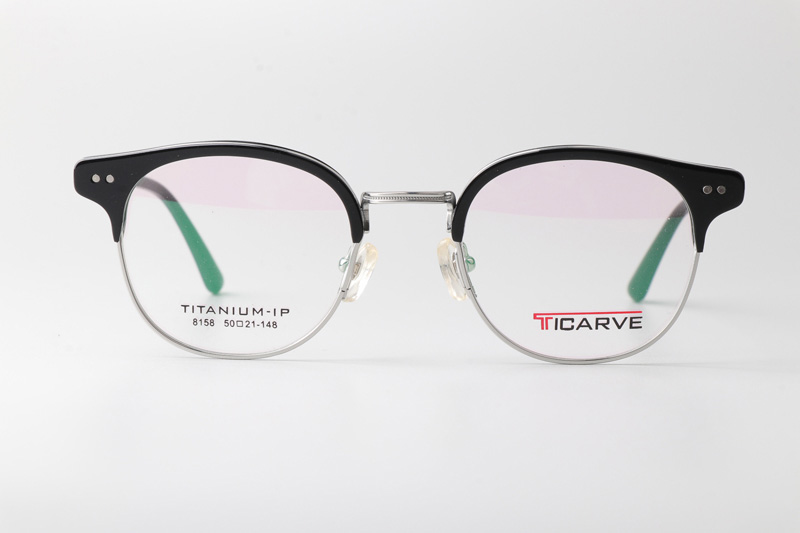 TC8158 Eyeglasses Black Silver